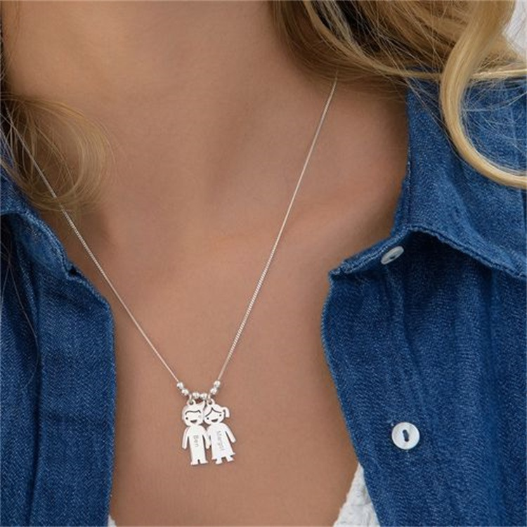 キッズチャーム 刻印ママネックレス