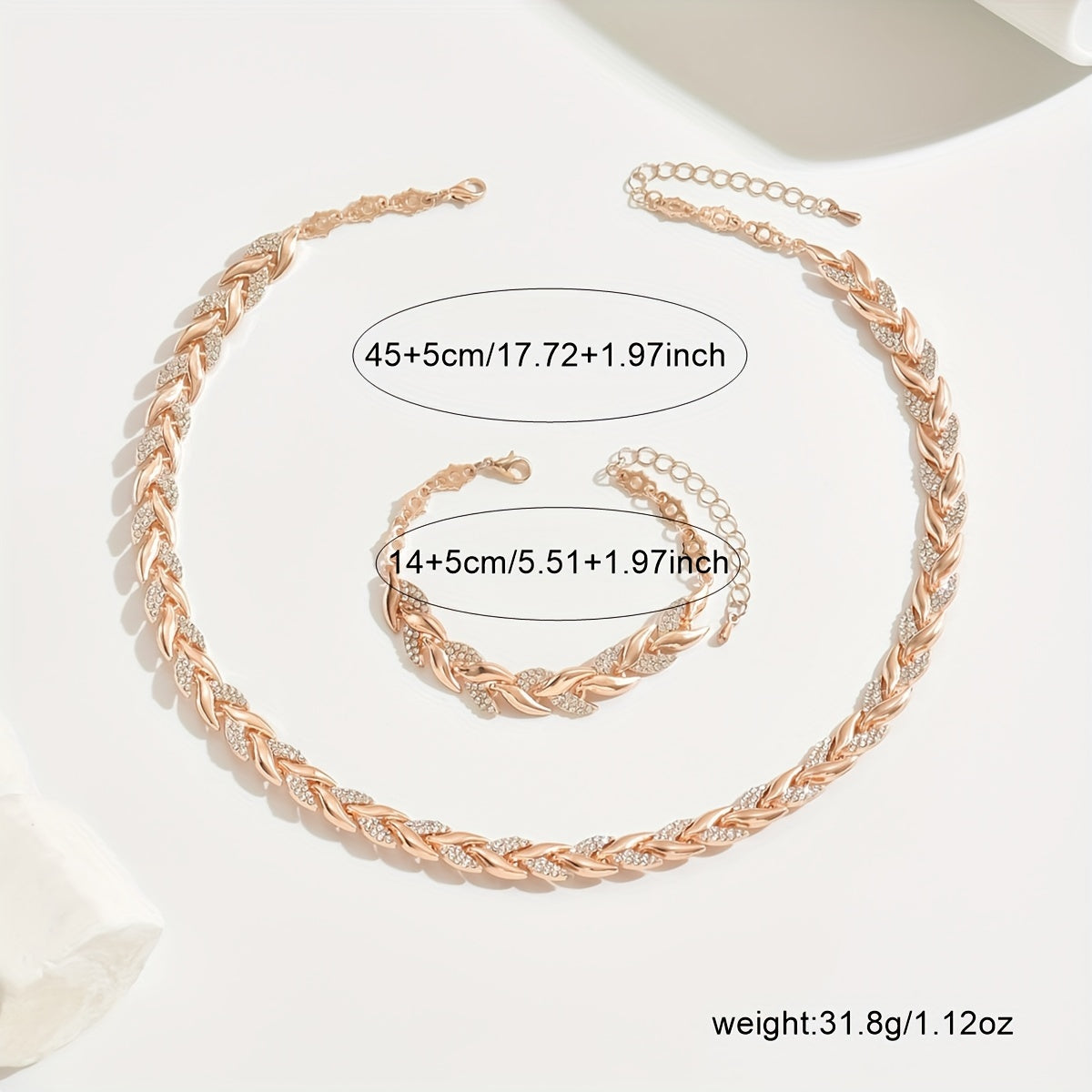 フィッシュテール ネックレス&ブレスレットセット