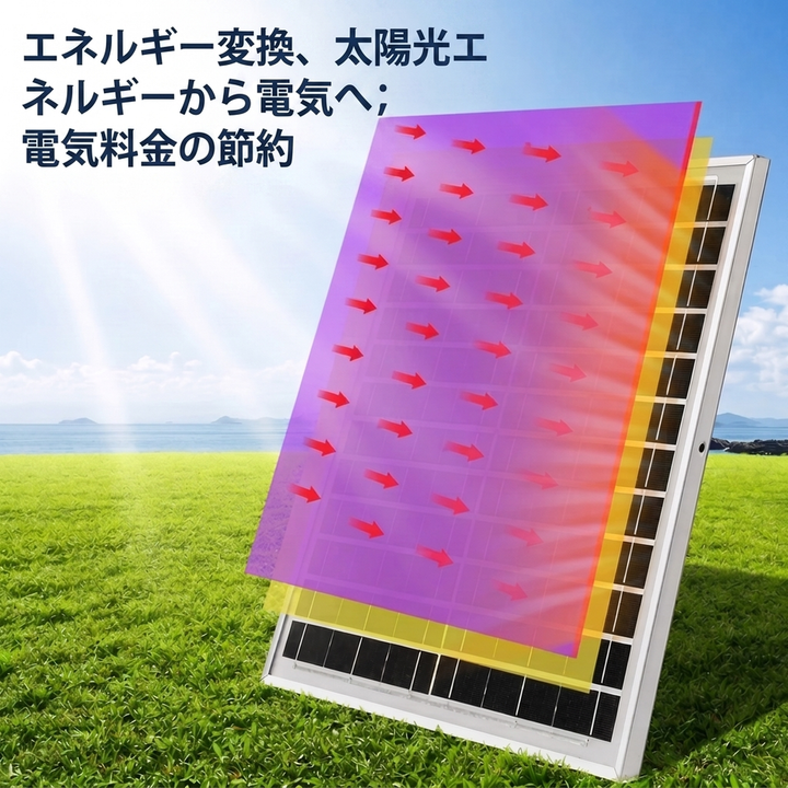 リモコン付き 首振り スタンド扇風機 ソーラーパネル付属