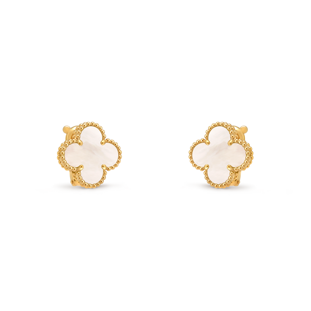 白葉 — 四つ葉のクリップイヤリング