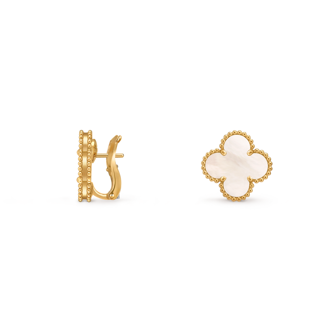 白葉 — 四つ葉のクリップイヤリング