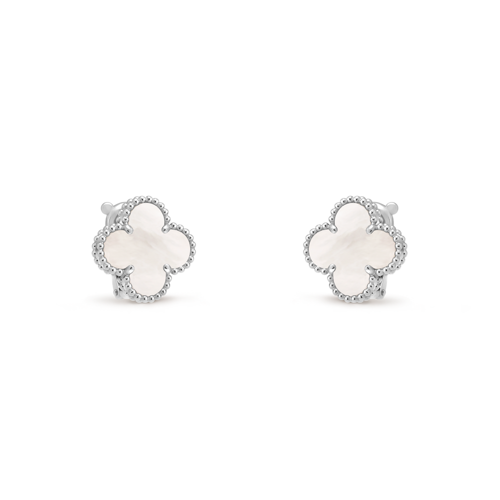 氷葉 — 四つ葉のクリップイヤリング