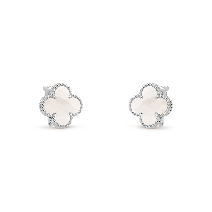 氷葉 — 四つ葉のクリップイヤリング