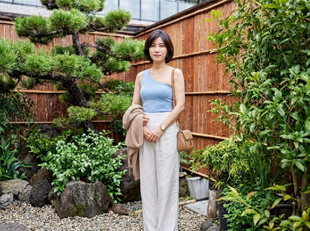 楓 – のびやか麻ワイドパンツ