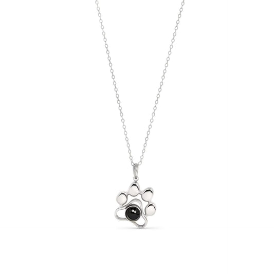 ペットフォト 肉球ペンダントネックレス シルバー