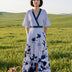 菜々子 | エレガントな花柄Aラインワンピース