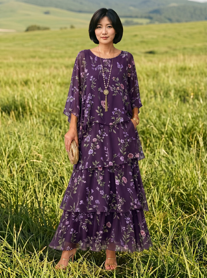 colour:Purple with flowers